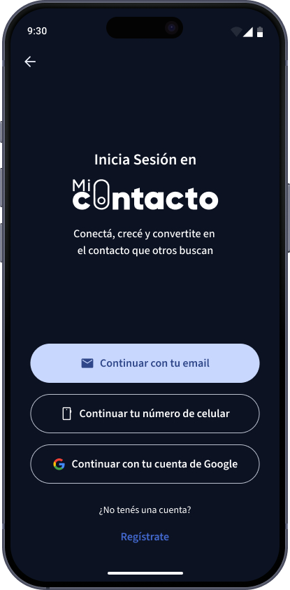mi contacto login sin bordes
